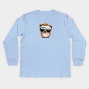 Baby Hedgehog Wearing Sunglasses Kids Long Sleeve T-Shirt